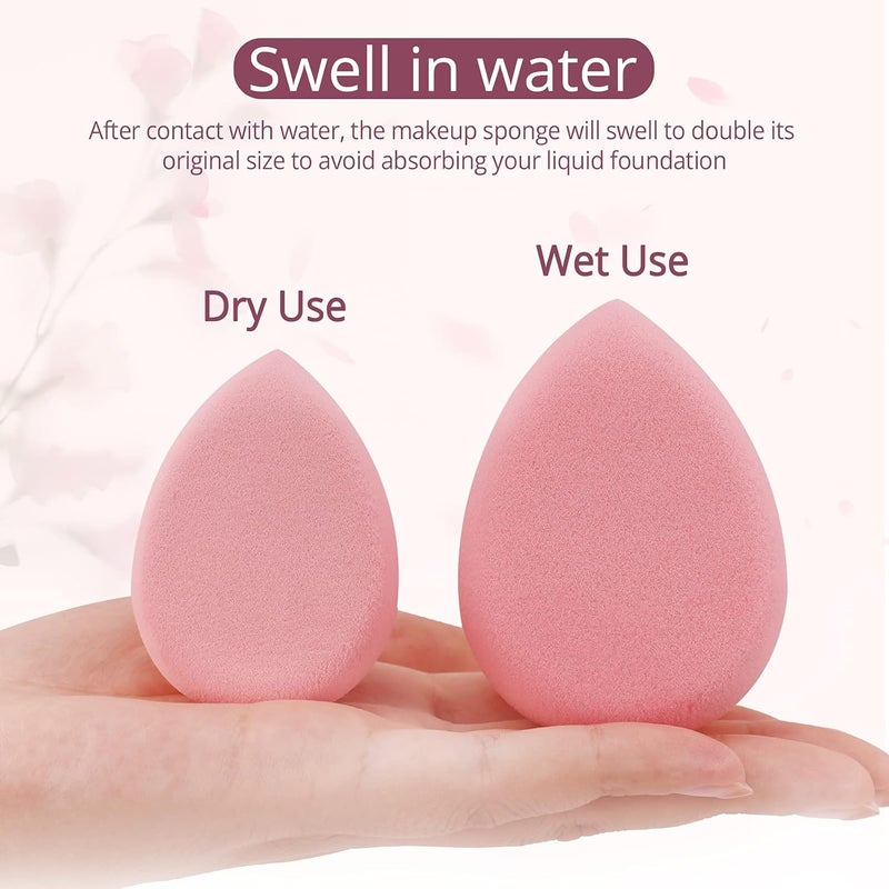 BEAKEY Flat Duo Makeup Sponge of 6, Super Soft 0 Latex Blending Sponge for Flawless Application - Liquid, Cream, Powder, Patented Design,Pink - Image 4